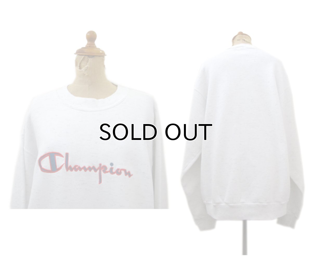 画像2: 1990's Champion Logo Sweat Shirts -made in USA- WHITE size M - L (表記 XL) (2)