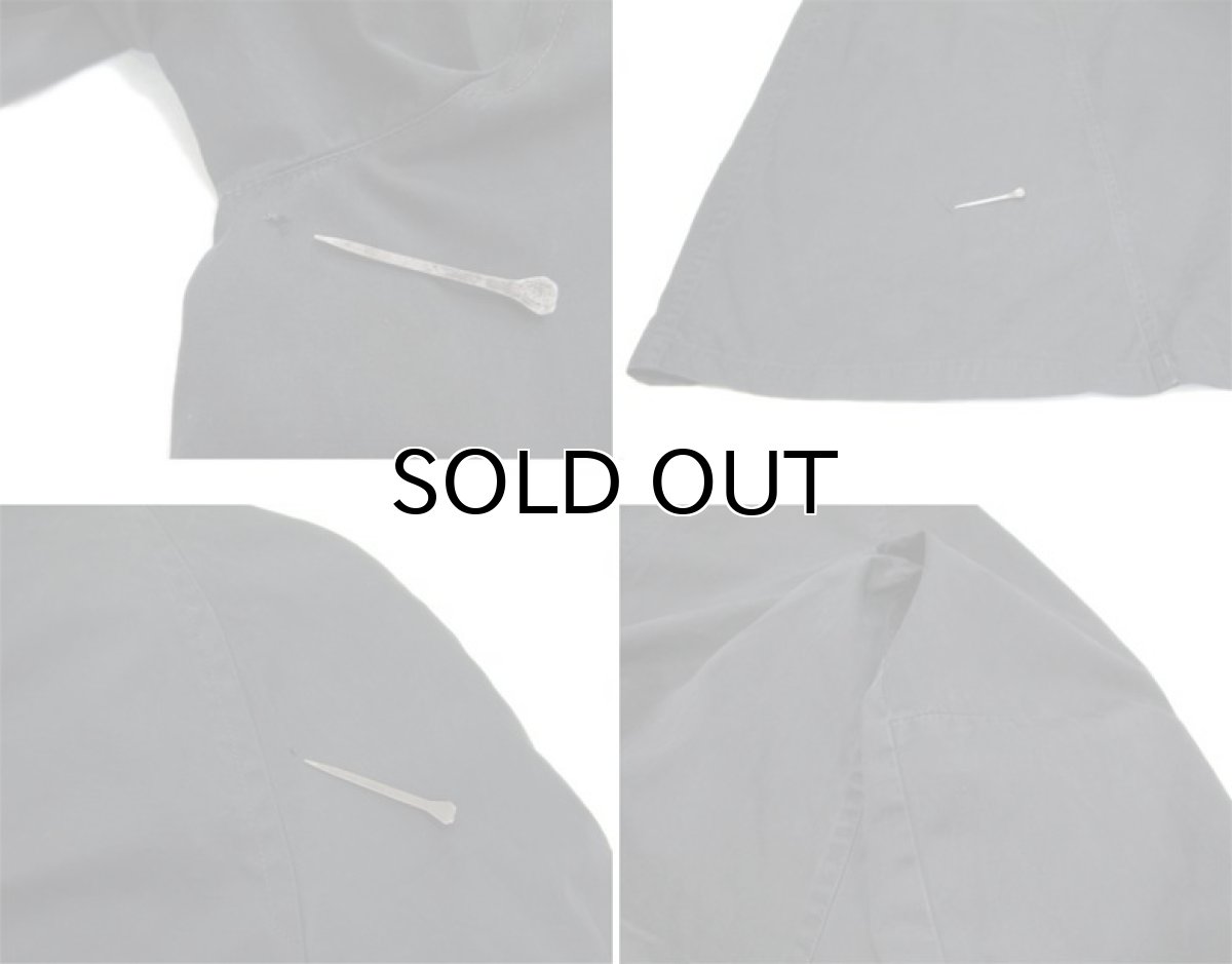 画像6: 1970's "hillgate" Soutien Collar Long Coat BLACK size S (表記 10) (6)