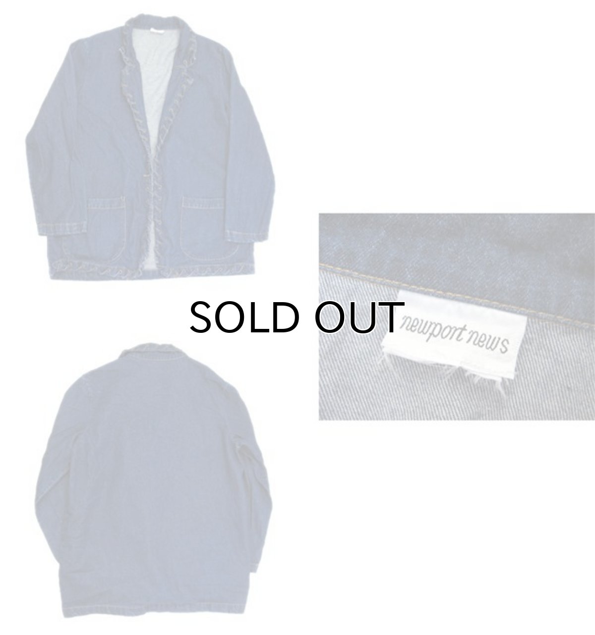 画像3: 1990's "newport news" Design Denim Jacket Blue Denim size M - L (表記 不明) (3)