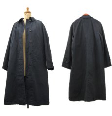 画像2: 1970's "hillgate" Soutien Collar Long Coat　BLACK　size S (表記 10) (2)