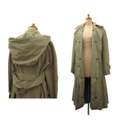 画像2: 1950's U.S.Military Double Breast Over Coat with Hood　Olive　size S (表記 12R) (2)