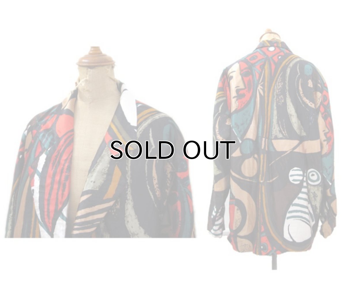 画像2: 1980's~ "Sang An" Design Tailored Jacket -made in KOREA- Multi Color size L (表記 不明) (2)