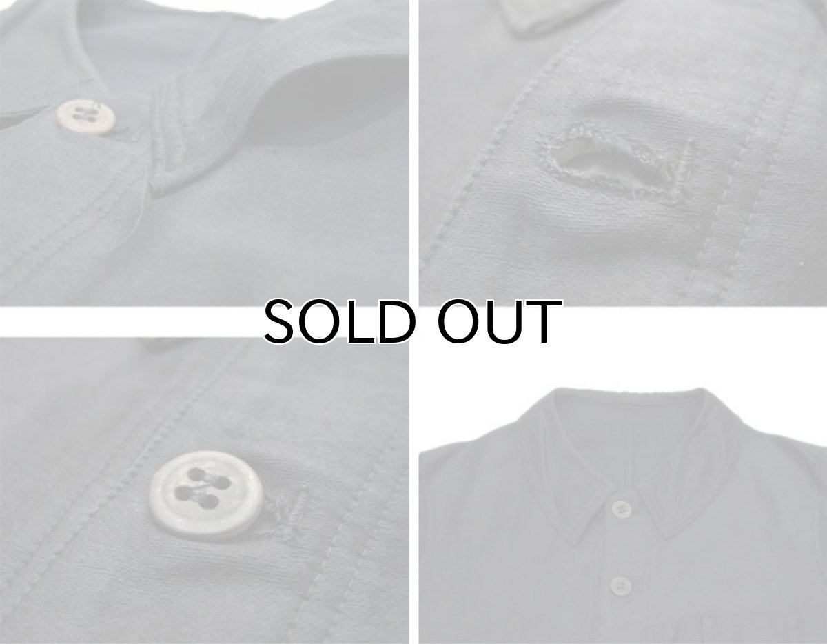 画像4: ~1940's French "Le Travailleur" Black Moleskin Worker Jacket Dead Stock one-washed BLACK size S (表記 不明) (4)