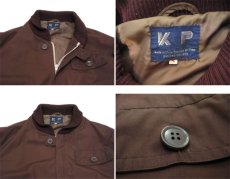 画像4: 1980's "KP" Shawl Collar Zip Up Jacket　BROWN　size S (表記 S) (4)