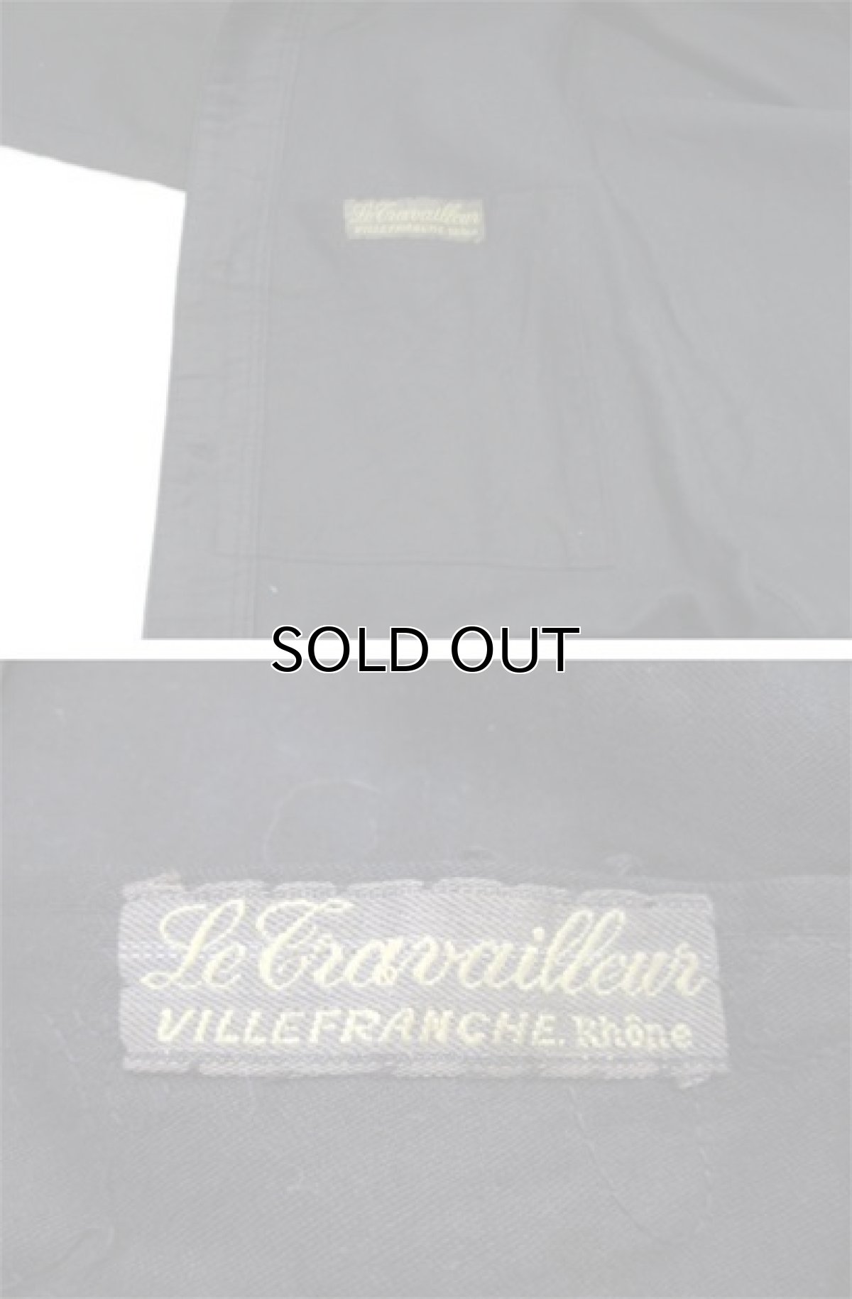 画像6: ~1940's French "Le Travailleur" Black Moleskin Worker Jacket Dead Stock one-washed BLACK size S (表記 不明) (6)