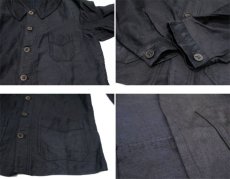 画像5: ~1940's French "Le Travailleur" Black Moleskin Worker Jacket Dead Stock one-washed　BLACK　size S (表記 不明) (5)