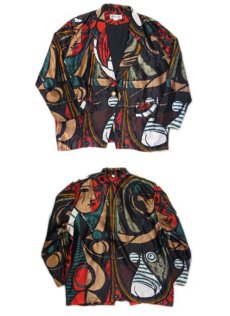画像3: 1980's~ "Sang An" Design Tailored Jacket -made in KOREA-　Multi Color　size L (表記 不明) (3)