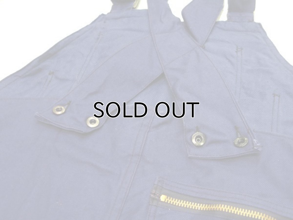 画像5: 1970's French "SOLIDA" Cotton Twill Overall Dead Stock - one washed　BLUE　size M (表記 44) (5)