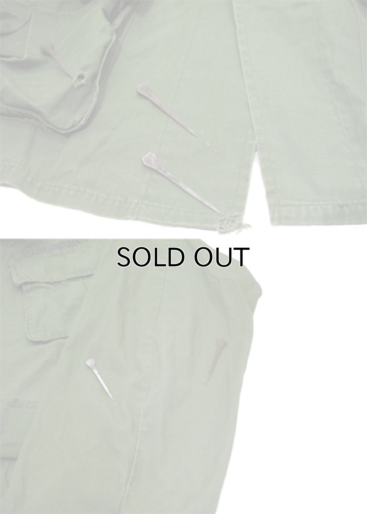 画像7: 1960's U.S.ARMY Jungle Fatigue Rip-Stop Jacket OLIVE size SMALL / SHORT (7)