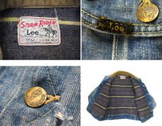 画像4: 1960-70's Lee Lot : 101LJ  "Storm Rider" Blanket Denim Jacket　Indigo Denim　size M (表記 38R) (4)