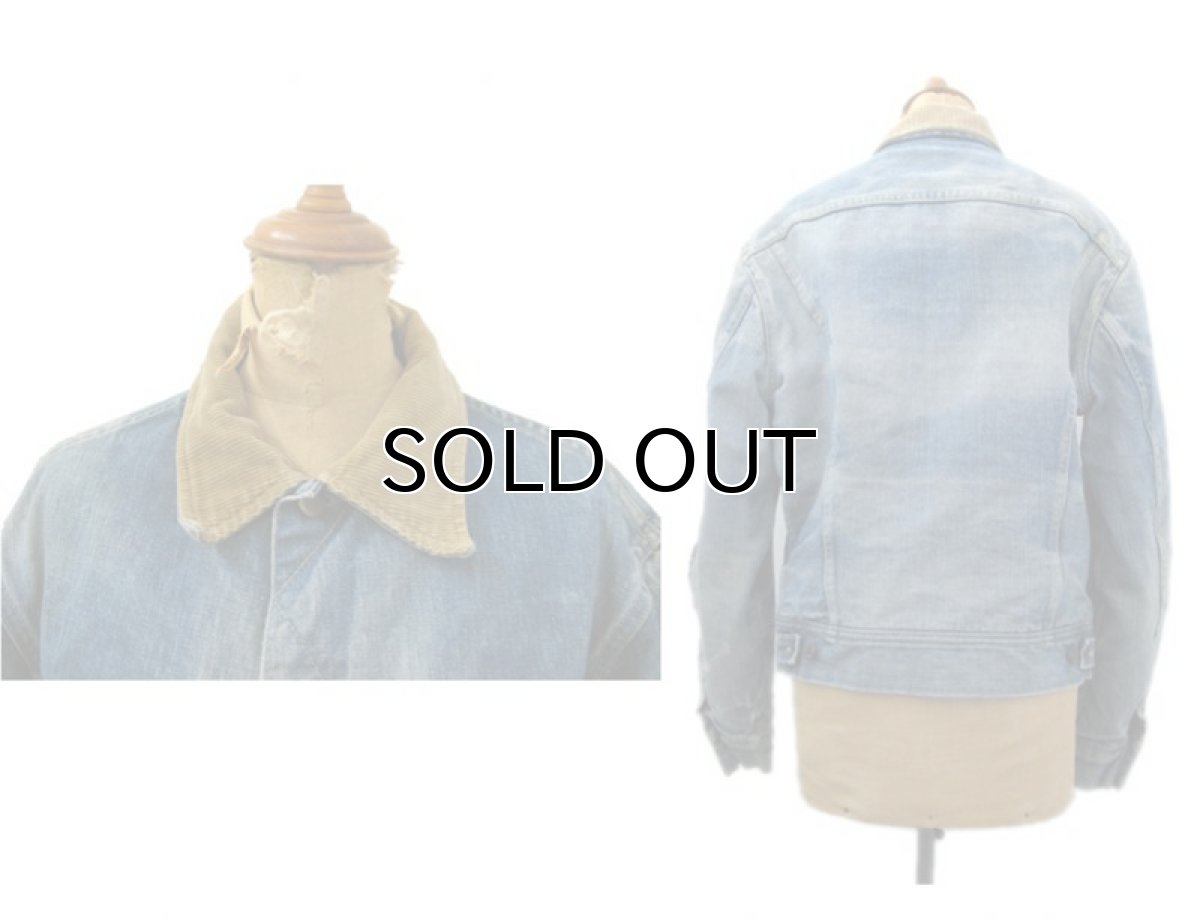 画像2: 1960-70's Lee Lot : 101LJ  "Storm Rider" Blanket Denim Jacket Indigo Denim size M (表記 38R) (2)
