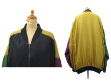 画像2: 1990's~ "ATTACHE" Zip Up Silk Jacket　Multi Color　size XL~ (表記 2XL) (2)