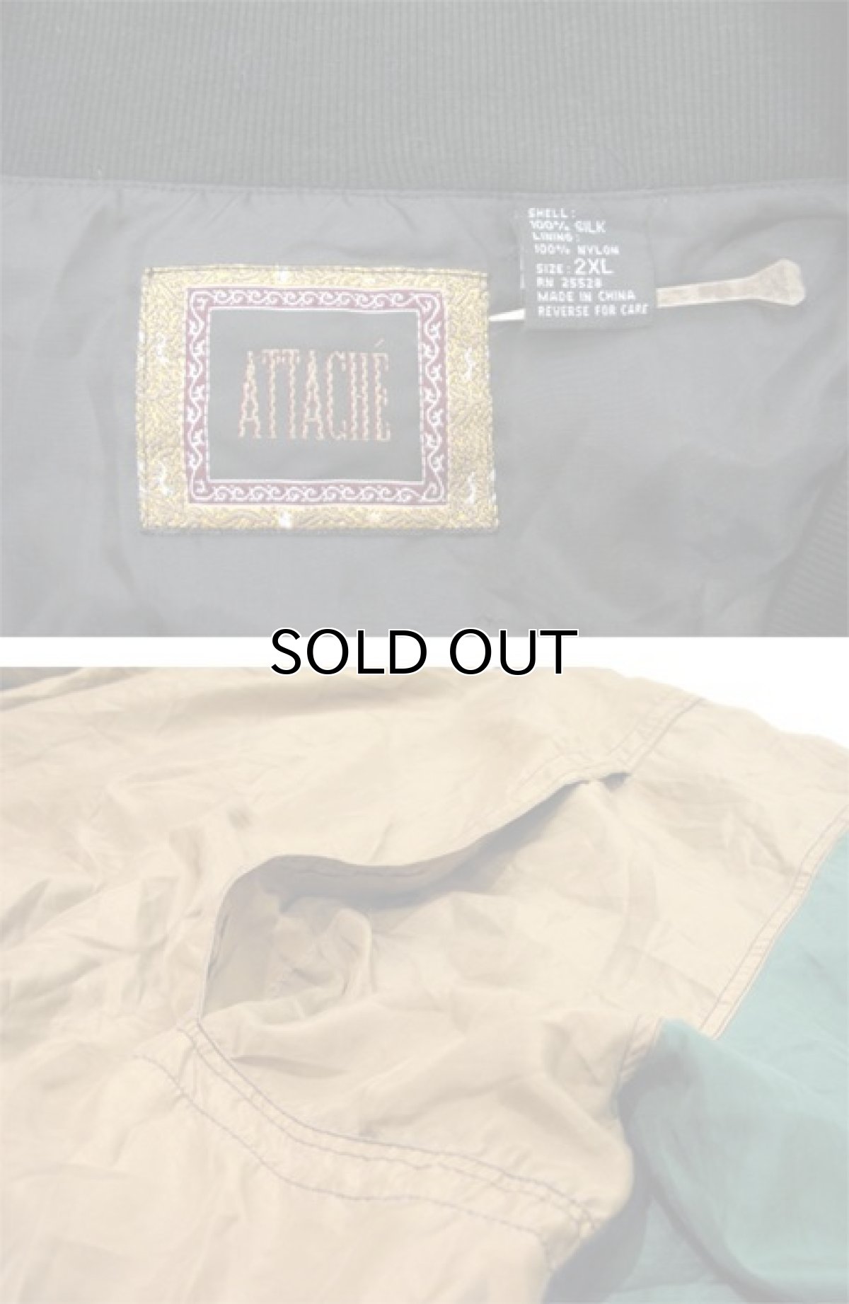 画像4: 1990's~ "ATTACHE" Zip Up Silk Jacket Multi Color size XL~ (表記 2XL) (4)