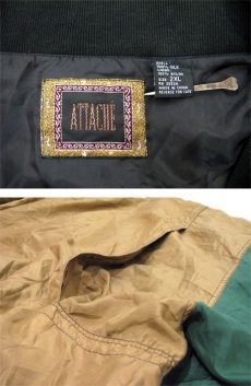 画像4: 1990's~ "ATTACHE" Zip Up Silk Jacket　Multi Color　size XL~ (表記 2XL) (4)