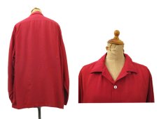 画像2: 1960's "McGREGOR" L/S Rayon Box Shirts　RED　size L (表記 L 16 1/2 - 17) (2)