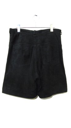 画像2: 1980's OLD Europe Nubuck Leather Short Pants　Black　size w 31.5 inch (表記 不明)　 (2)