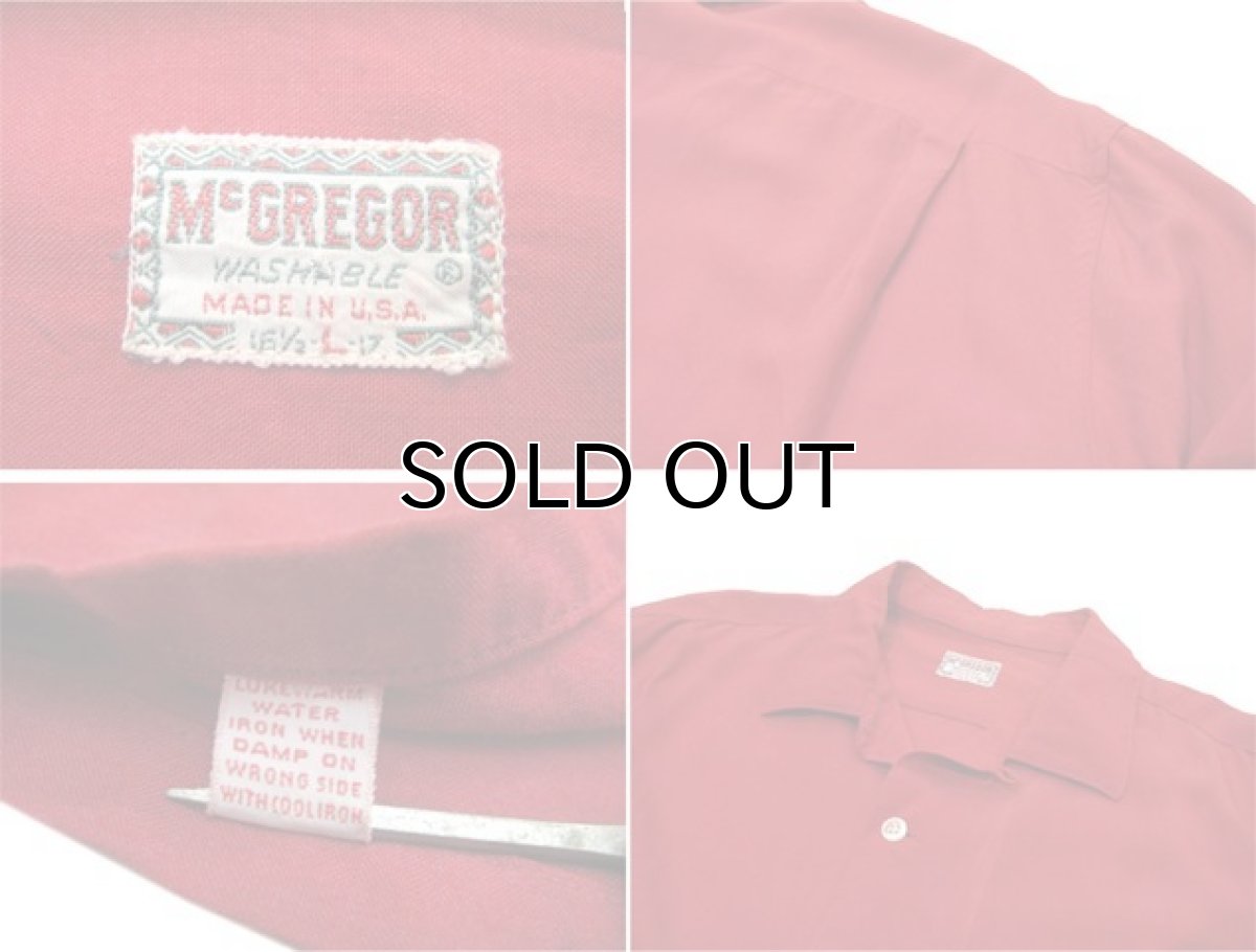 画像4: 1960's "McGREGOR" L/S Rayon Box Shirts　RED　size L (表記 L 16 1/2 - 17) (4)