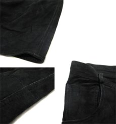 画像6: 1980's OLD Europe Nubuck Leather Short Pants　Black　size w 31.5 inch (表記 不明)　 (6)