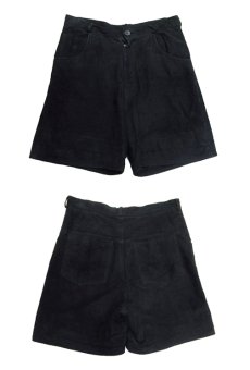 画像3: 1980's OLD Europe Nubuck Leather Short Pants　Black　size w 31.5 inch (表記 不明)　 (3)