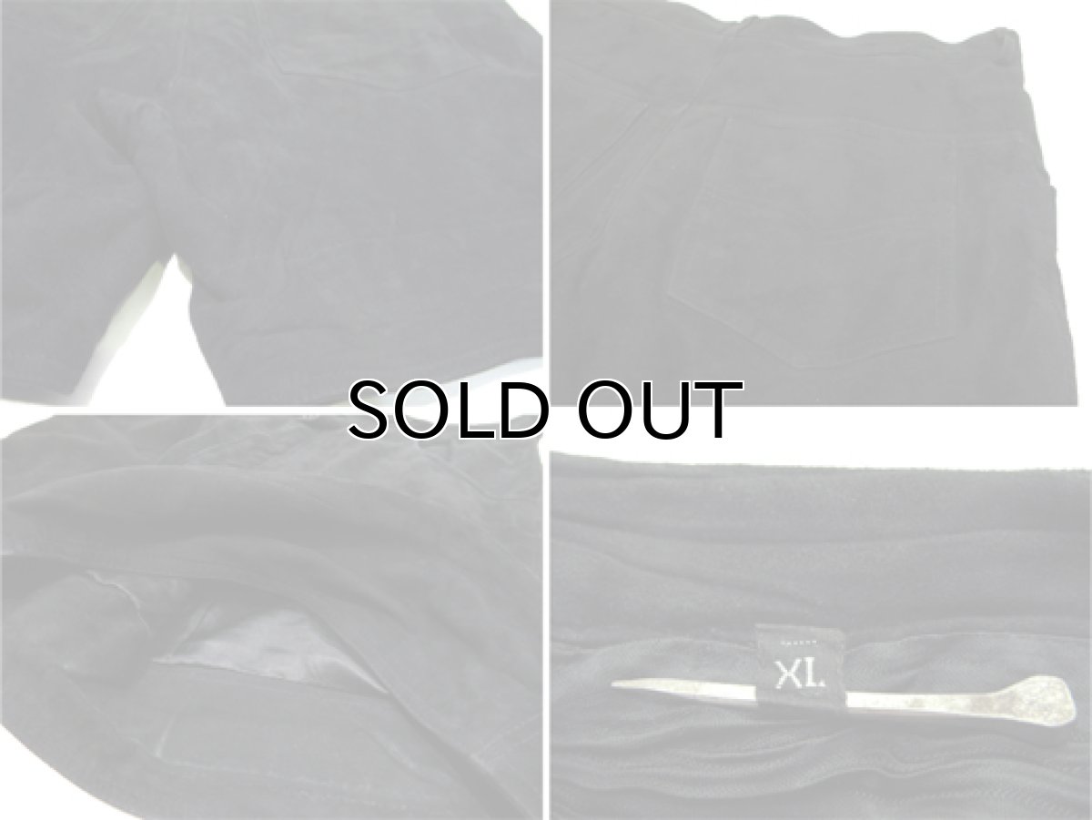 画像4: 1980's OLD Europe Nubuck Leather Short Pants Black size w 31.5 inch (表記 不明)  (4)