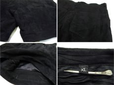 画像4: 1980's OLD Europe Nubuck Leather Short Pants　Black　size w 31.5 inch (表記 不明)　 (4)