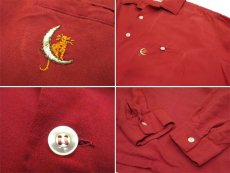 画像5: 1960's "McGREGOR" L/S Rayon Box Shirts　RED　size L (表記 L 16 1/2 - 17) (5)