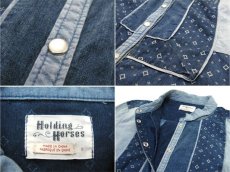 画像5: 1980's "Holding Horses" Design Chambray Shirts　BLUE　size S (表記 8) (5)