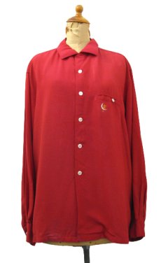 画像1: 1960's "McGREGOR" L/S Rayon Box Shirts　RED　size L (表記 L 16 1/2 - 17) (1)