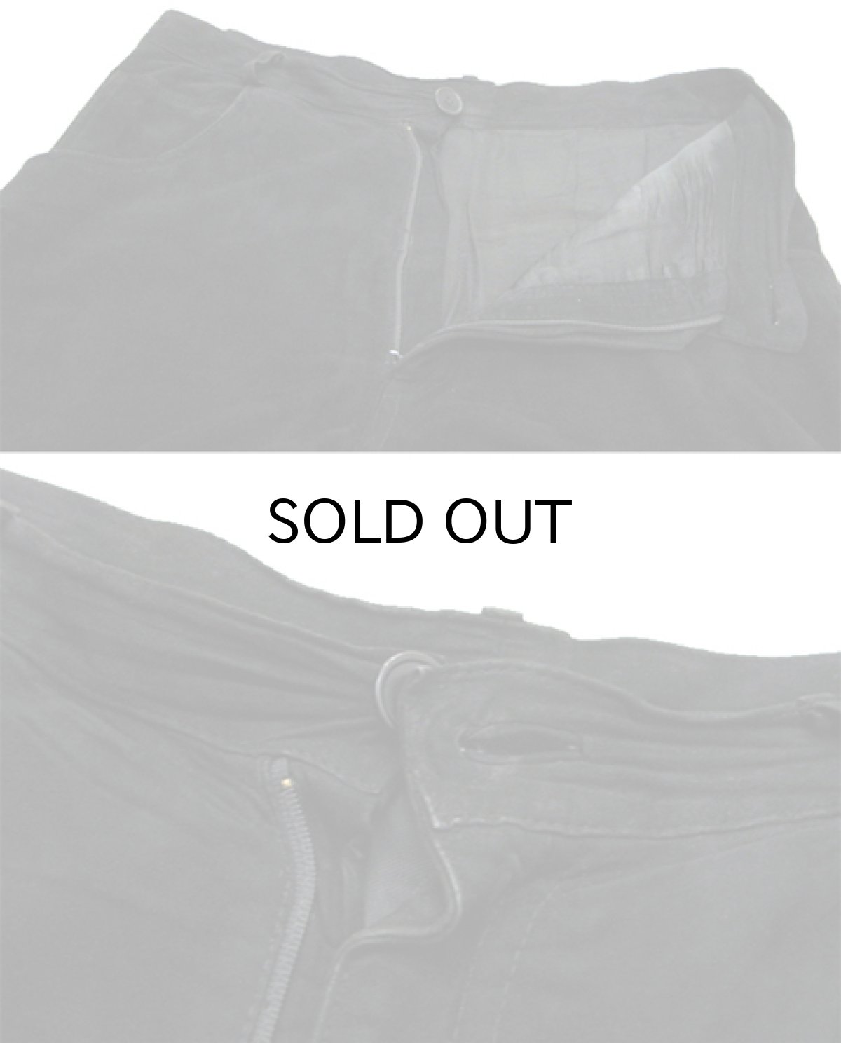 画像5: 1980's OLD Europe Nubuck Leather Short Pants Black size w 31.5 inch (表記 不明)  (5)