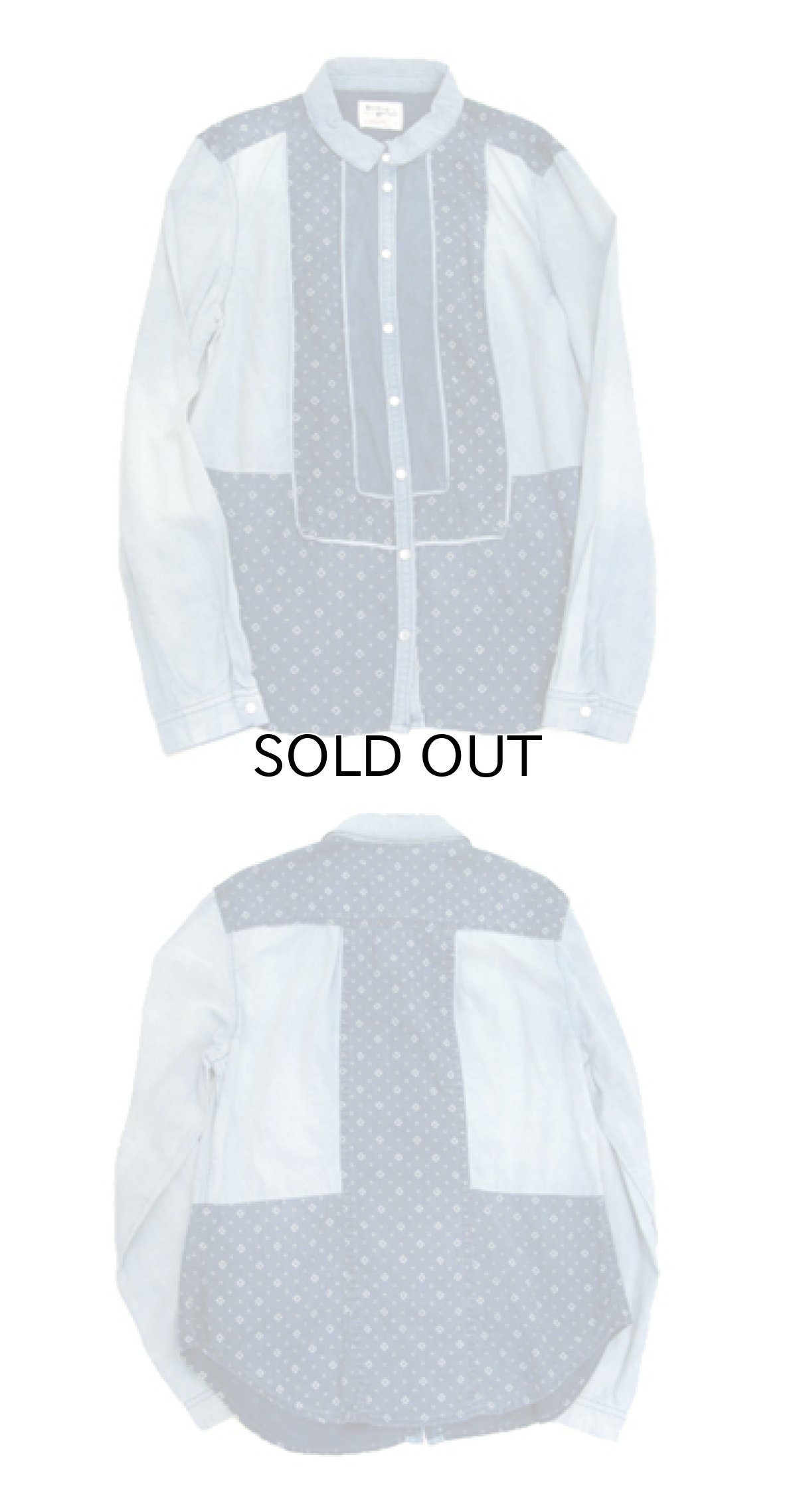 画像4: 1980's "Holding Horses" Design Chambray Shirts BLUE size S (表記 8) (4)