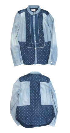 画像4: 1980's "Holding Horses" Design Chambray Shirts　BLUE　size S (表記 8) (4)