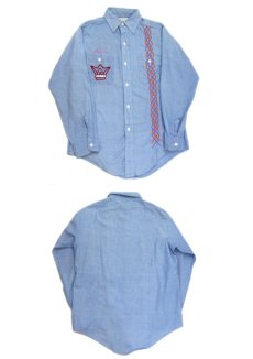 画像3: 1970's Permanent Press Embroidery Chambray Shirts　Sax Blue　size S - M (表記 M 15 - 15 1/2) (3)