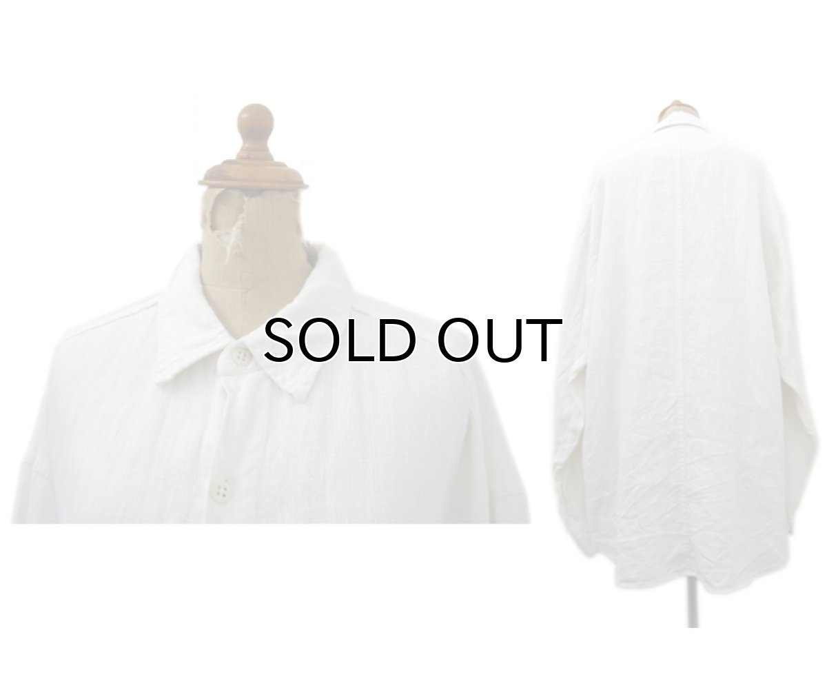 画像2: 1990's OLD GAP L/S Linen Shirts　Off White　size L - XL (表記 L) (2)