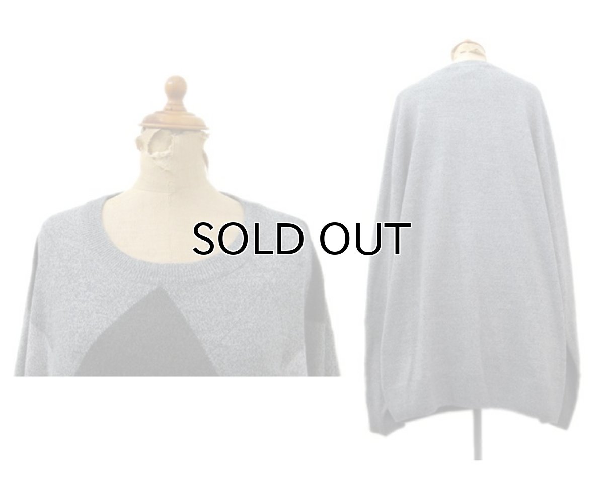 画像2: "GEOFFREY BEENE" Crew Neck Argyle Sweater Heather Grey size XL~ (表記 4XL) (2)