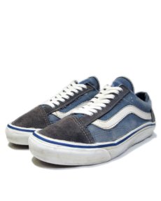 画像1: 1990's "VANS" OLD SKOOL Canvas Sneakers -made in U.S.A-　Navy / White　size 約25cm ~ 25.5cm (1)