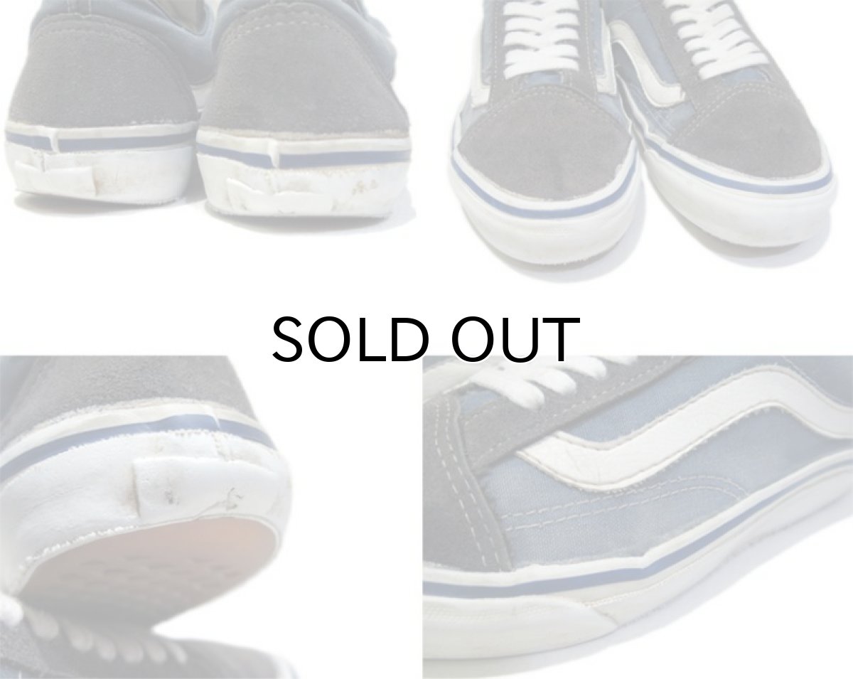 画像4: 1990's "VANS" OLD SKOOL Canvas Sneakers -made in U.S.A- Navy / White size 約25cm ~ 25.5cm (4)