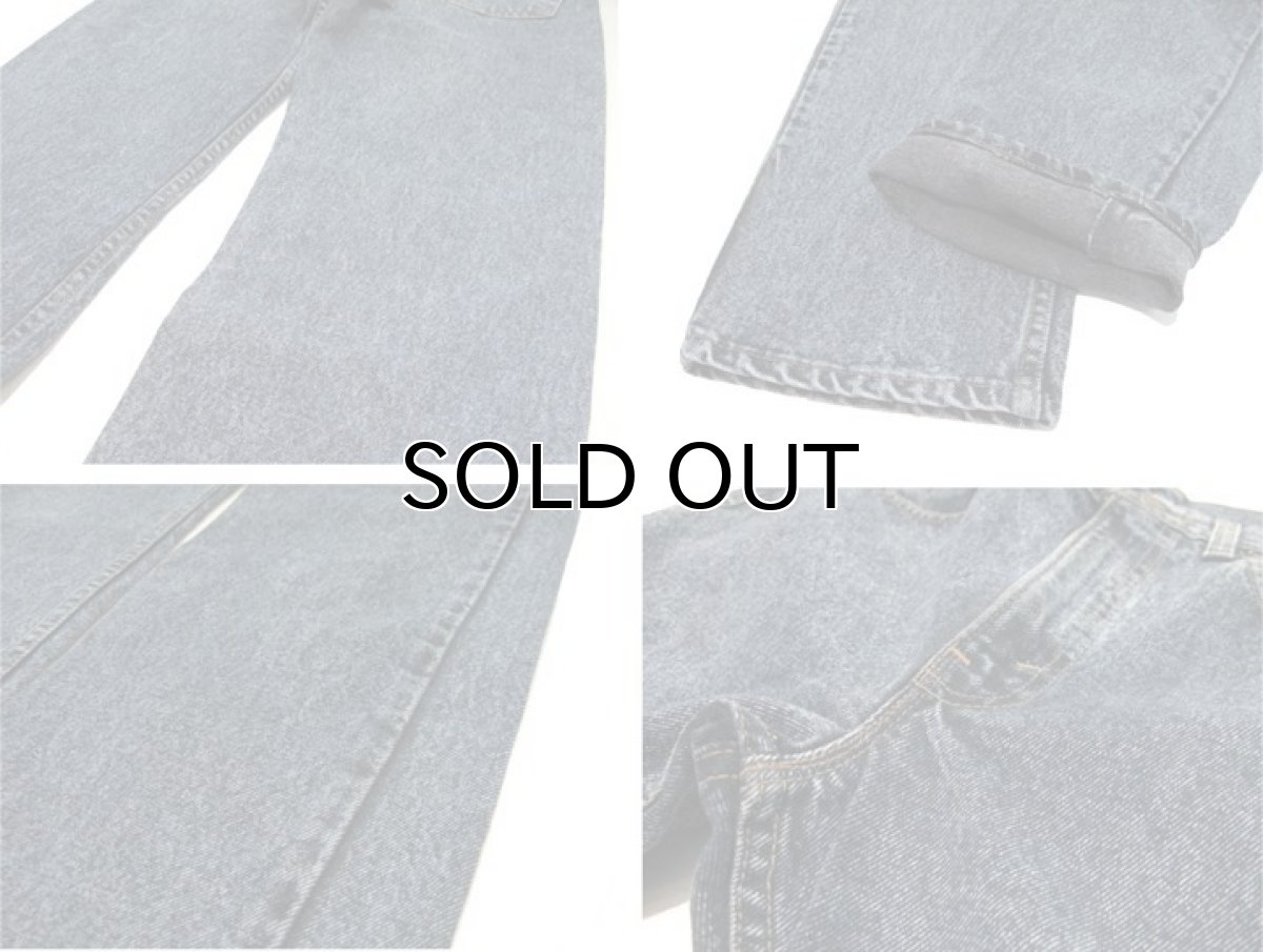 画像5: 1990's Levi Strauss & Co. Lot 505 Chemical Wash Tapered Denim Pants -made in U.S.A-　Black Denim　size w 31.5 inch (表記 32 x 32) (5)