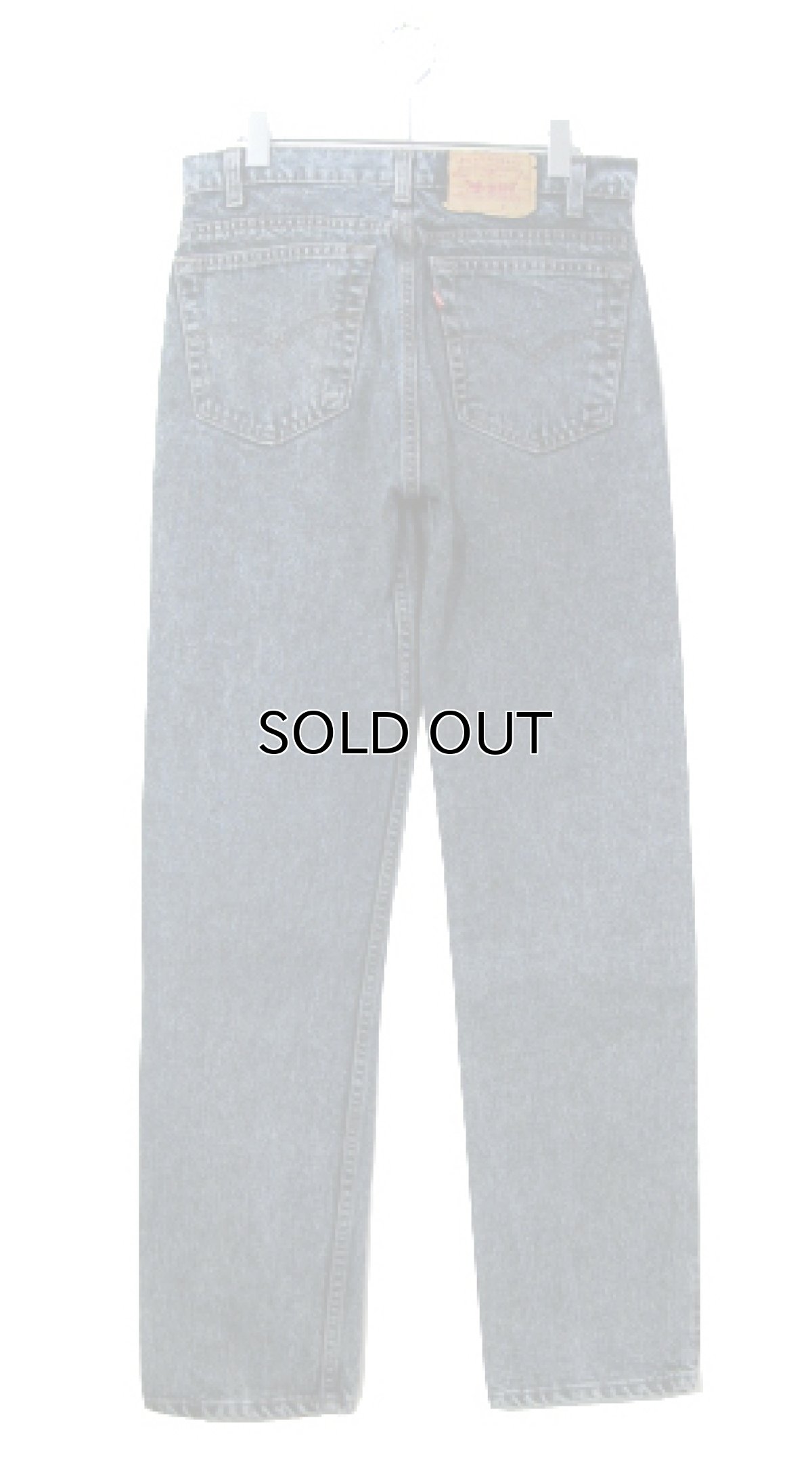 画像2: 1990's Levi Strauss & Co. Lot 505 Chemical Wash Tapered Denim Pants -made in U.S.A-　Black Denim　size w 31.5 inch (表記 32 x 32) (2)