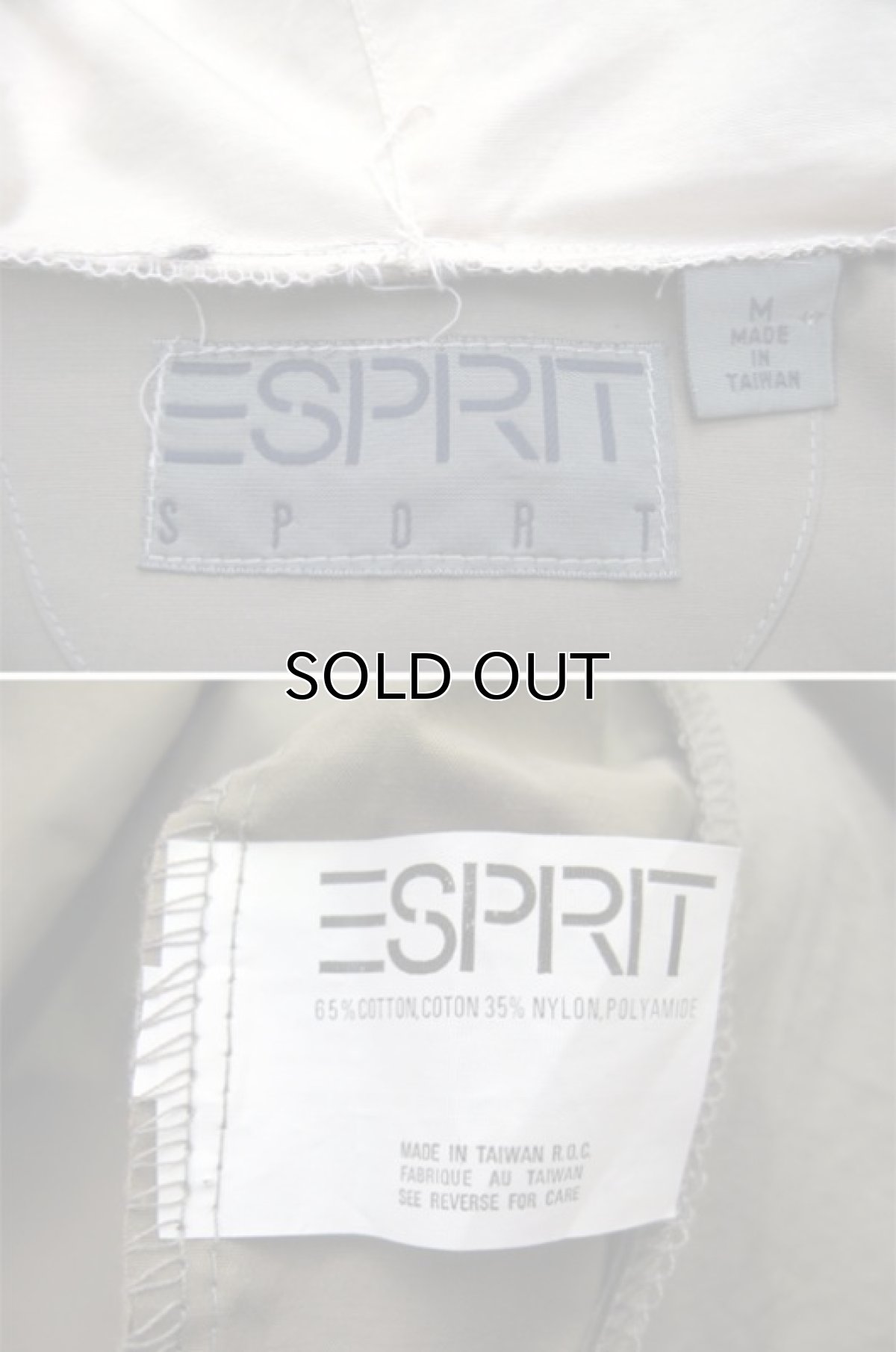 画像4: 1990's ESPRIT Hooded Anorak Jacket Olive Beige size M (表記 M) (4)