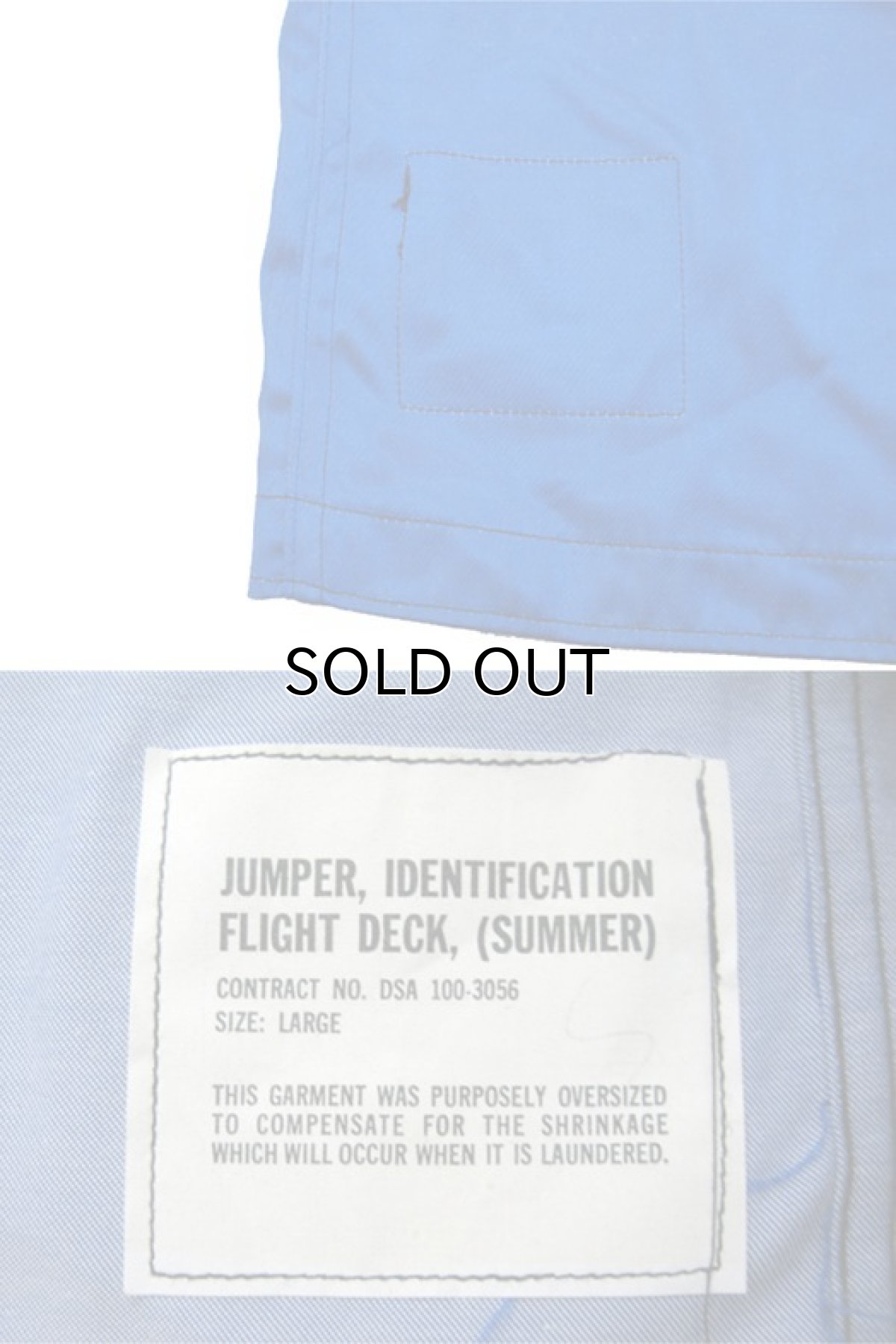 画像5: U.S.MilitaryFlight Deck Jacket　BLUE　size L (表記 L) (5)