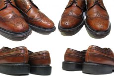 画像4: OLD Full Brogue Leather Shoes -made in USA-　BROWN　size 9 1/2  (約 27.5cm) (4)