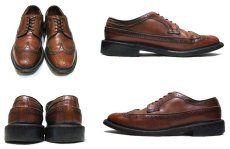 画像2: OLD Full Brogue Leather Shoes -made in USA-　BROWN　size 9 1/2  (約 27.5cm) (2)