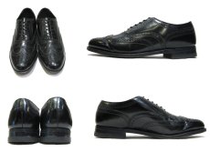 画像2: 1970's~ FLORSHEIM Full Brogue Leather Shoes　BLACK　size 9 3E (28cmぐらい) (2)