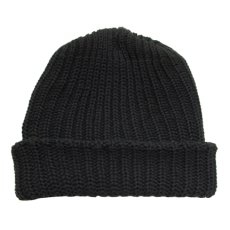 画像1: COLUMBIA KNIT　Cotton Watch Cap　made in USA　color : BLACK (1)