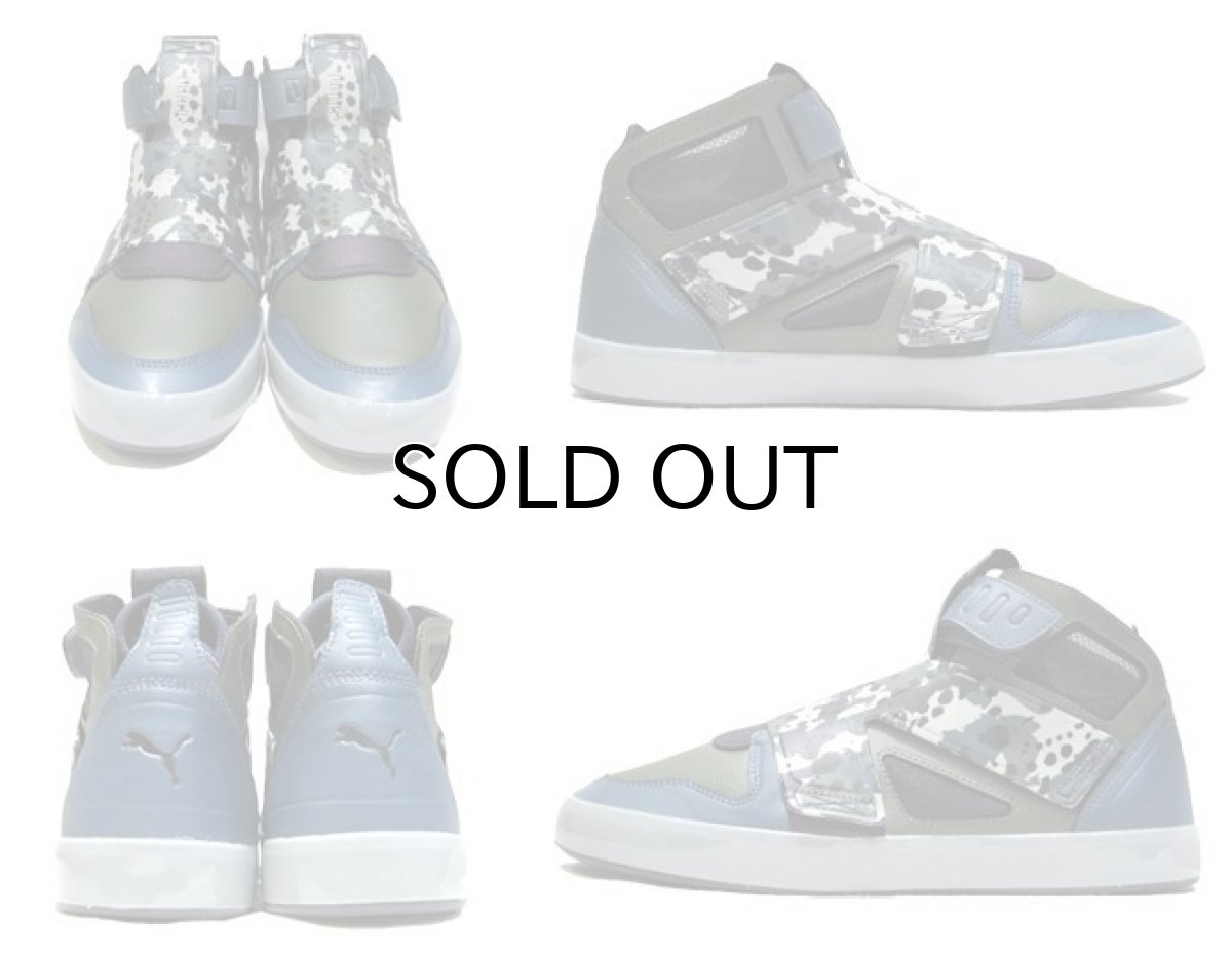 画像2: NEW "PUMA" Camouflage Middle-Cut Sneaker OLIVE size 9.5 (27.5 cm) (2)