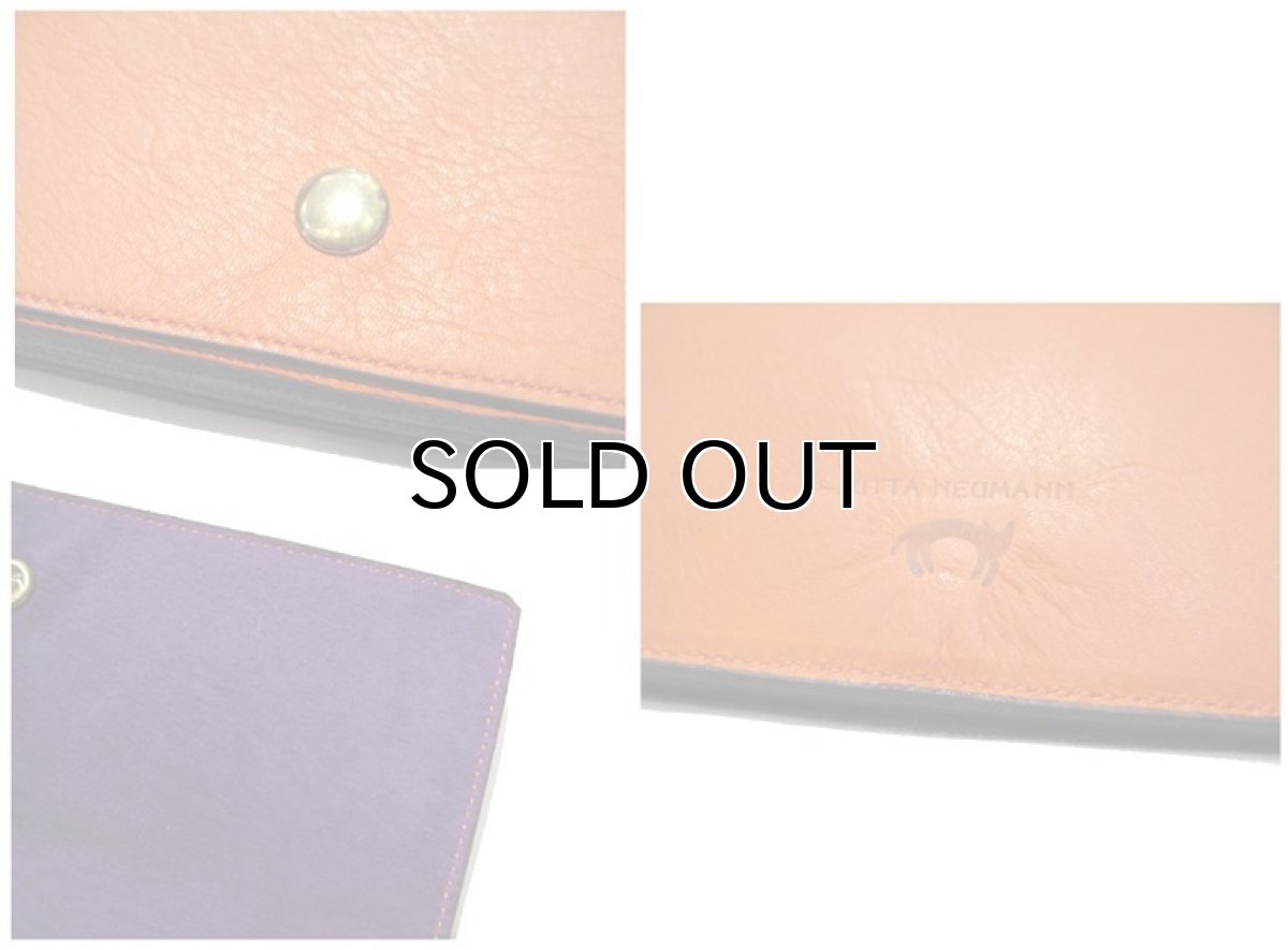 画像5: "JUTTA NEUMANN" Leather Wallet "the Waiter's Wallet"  color : Orange / Grape 長財布 (5)