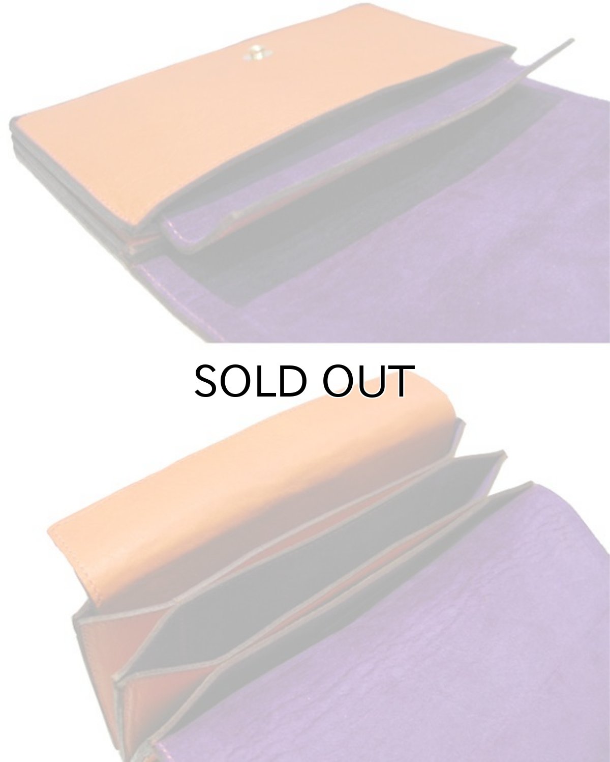 画像4: "JUTTA NEUMANN" Leather Wallet "the Waiter's Wallet"  color : Orange / Grape 長財布 (4)