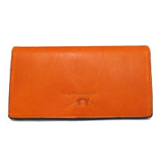 画像2: "JUTTA NEUMANN" Leather Wallet "the Waiter's Wallet"  color : Orange / Sky Blue 長財布 (2)