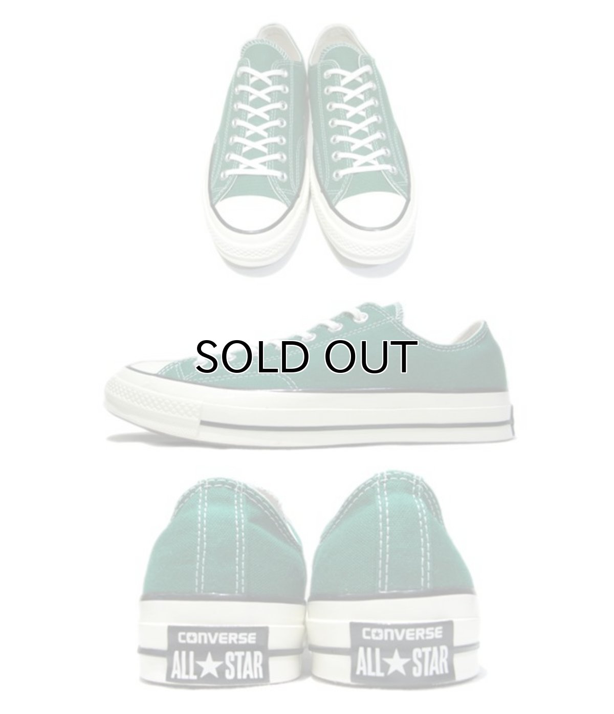 画像2: NEW Converse "Chuck Tailor Premium" Low-Cut Canvas Sneaker GREEN size 9 (27.5 cm) (2)