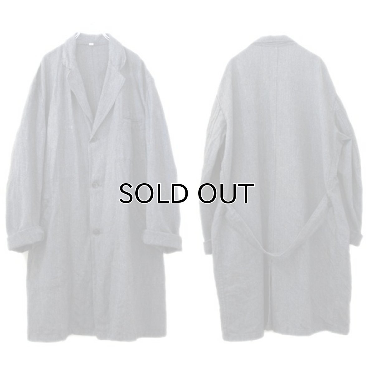 画像2: 1950's French "AU MOLINEL" Salt and Pepper Atelier Coat 　size L (表記サイズ 4) (2)